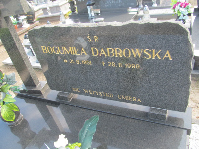Bogumiła Dąbrowska 1951 Gniewkowo - Grobonet - Wyszukiwarka osób pochowanych