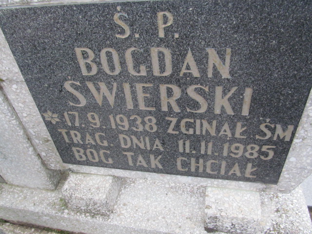 Bogdan Świerski 1938 Gniewkowo - Grobonet - Wyszukiwarka osób pochowanych